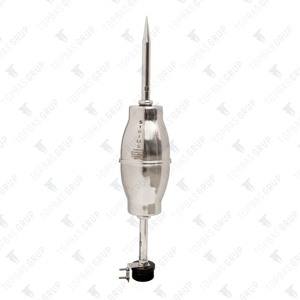 TOPBAS SIRIUS ESE lightning arrester, stainless steel early streamer emission air terminal