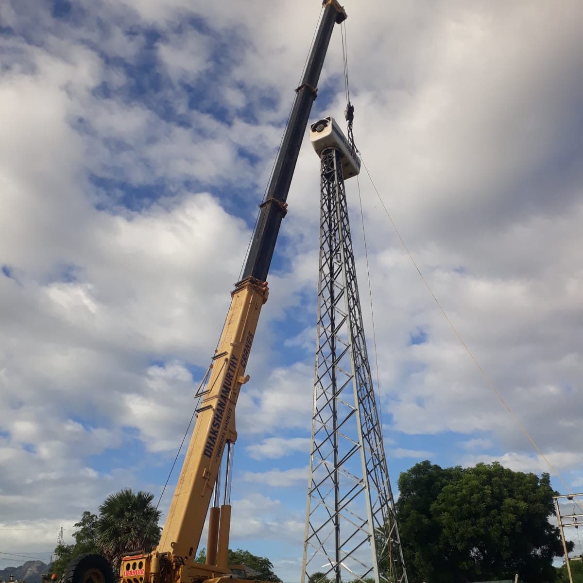 Henel Engineers technician on a wind turbine tower carrying out maintenance